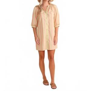 NEW S'EDGE amanda striped mini dress in desert stripe